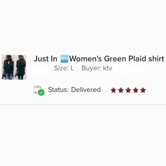 JUST IN❣🆕️Women's Green Plaid shirt - Picture 5 of 5